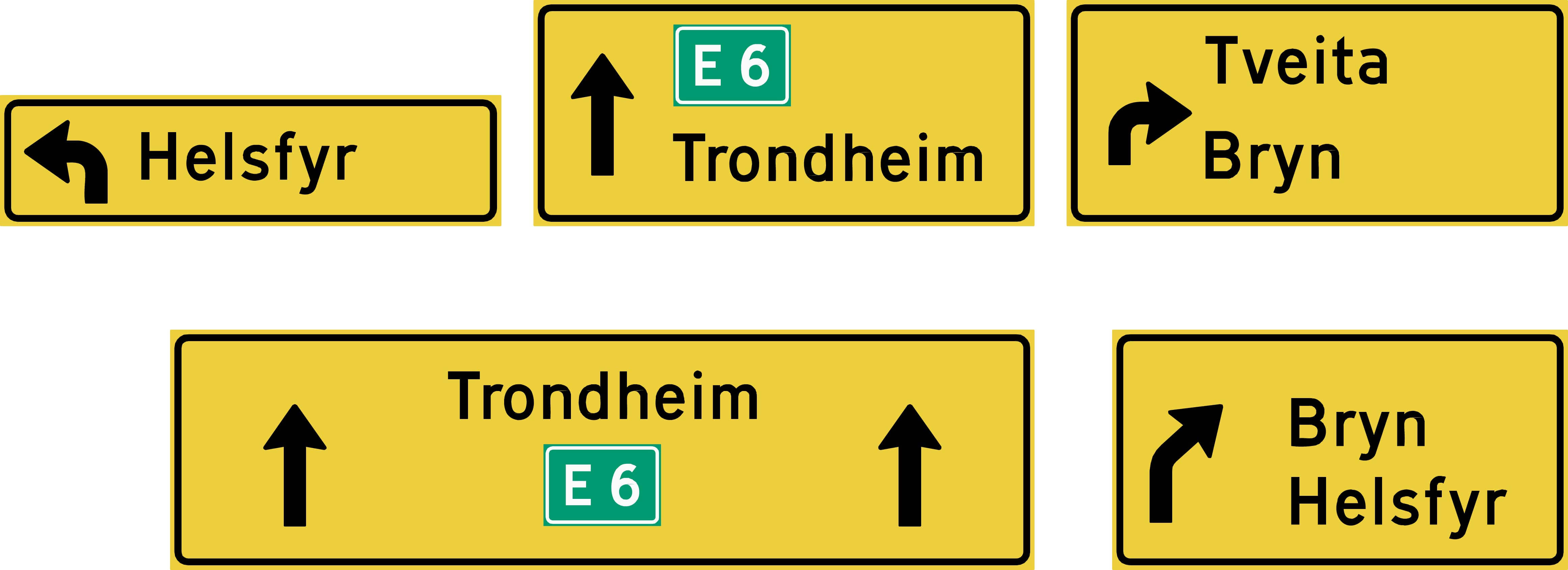 Vegvisningsskilt - Skiltkategori | Trafikkskiltene